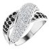 14K White 1 CTW Natural Black & White Diamond Ring